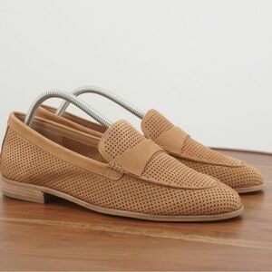 Corso Como Made in Italy Perforated Leather Loafers | Tan | Women’s 10